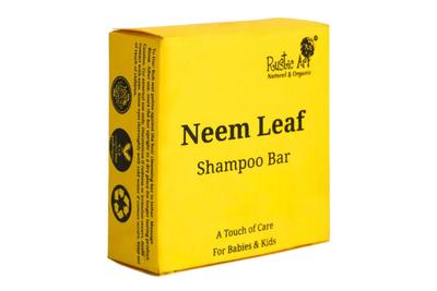 Rustic Art Neem Leaf Hair Cleansing Bar For Babies & Kids (Shampoo Bar)