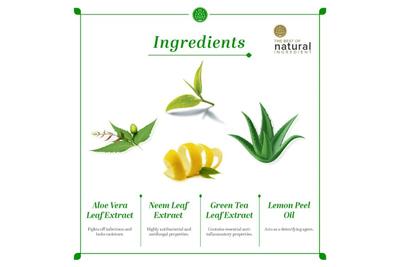 Khadi Natural Hand Sanitizer Aloe Vera & Lemon (70% Alcohol Liquid) Mist Pump