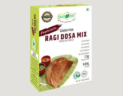 Gud2eat Ragi Dosa Mix - Calcium-Rich | Natural, Wholesome & Easy to Cook | No Maida | Just Millets – 200g