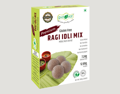 Gud2eat Ragi Idli Mix – Ideal for Kids & Diabetics | Calcium-Rich | Power-Packed Breakfast for All Ages | 200g