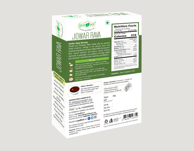 Gud2eat Jowar Rava – Wholesome & Gluten-Free | 100% Natural | No Preservatives – 400g