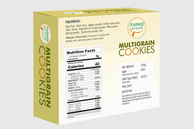 Multigrain Cardamom Cookies | Nutritious, Crispy & Flavorful | No Maida, No Preservatives | Jaggery Goodness | 165g