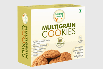 Multigrain Cardamom Cookies | Nutritious, Crispy & Flavorful | No Maida, No Preservatives | Jaggery Goodness | 165g