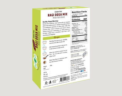Gud2eat Ragi Dosa Mix - Calcium-Rich | Natural, Wholesome & Easy to Cook | No Maida | Just Millets – 200g