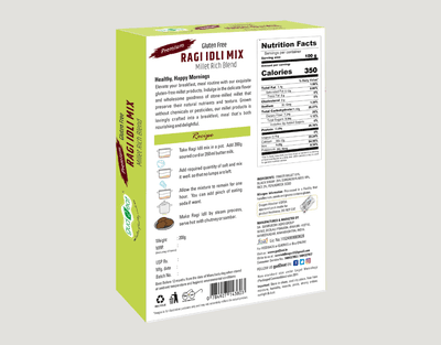 Gud2eat Ragi Idli Mix – Ideal for Kids & Diabetics | Calcium-Rich | Power-Packed Breakfast for All Ages | 200g