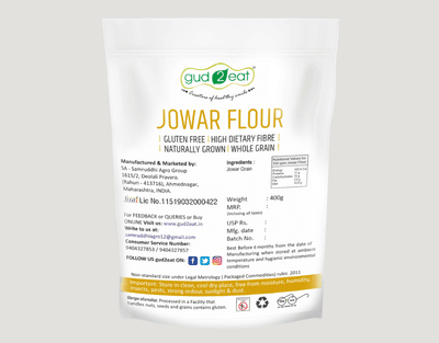Gud2eat Maldandi Jowar Flour | Handcrafted, Gluten-Free Goodness | Traditional Stone-Ground | Natural & Nutritious |– 400g