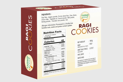 Ragi Chocolate Cookies | Nutritious, Crispy & Flavorful | No Maida, No Preservatives | Jaggery Goodness | 165g