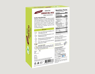 Gud2eat Jowar Idli Mix – Gluten-Free | High Fibre | Natural, Nutritious & Delicious |East to Make I  200g