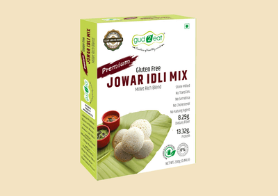 Gud2eat Jowar Idli Mix – Gluten-Free | High Fibre | Natural, Nutritious & Delicious |East to Make I 200g