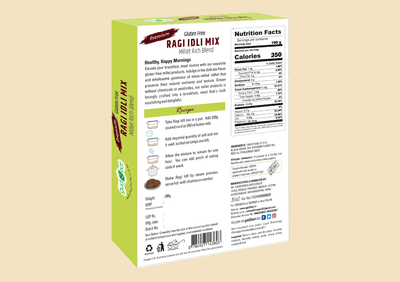 Gud2eat Ragi Idli Mix – Ideal for Kids & Diabetics | Calcium-Rich | Power-Packed Breakfast for All Ages |  200g