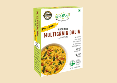 Gud2Eat Multigrain Dalia | High Fibre & Protein | Heart-Healthy & Gut-Friendly | Rich Breakfast – 400g