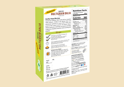 Gud2Eat Multigrain Dalia | High Fibre & Protein | Heart-Healthy & Gut-Friendly | Rich Breakfast – 400g