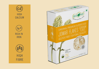 Gud2eat Jowar Flakes | Crunchy & Wholesome | Gluten-Free | Power Breakfast Choice | 250g