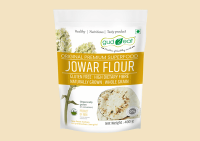 Gud2eat Maldandi Jowar Flour  | Handcrafted, Gluten-Free Goodness | Traditional Stone-Ground |  Natural & Nutritious |– 400g