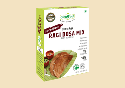 Gud2eat Ragi Dosa Mix - Calcium-Rich | Natural, Wholesome & Easy to Cook | No Maida | Just Millets – 200g