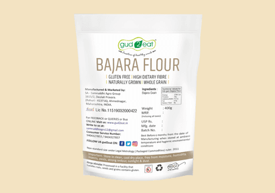 Gud2eat Bajara Atta | Stone-Grounded & Naturally Gluten-Free | Pure & Wholesome | Rich in Nutrition | 400g