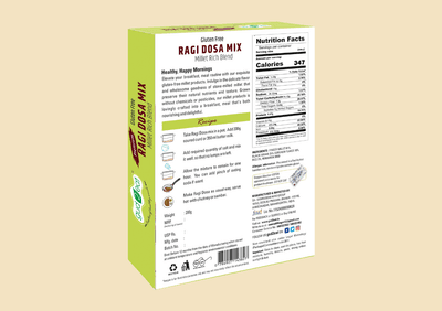 Gud2eat Ragi Dosa Mix - Calcium-Rich | Natural, Wholesome & Easy to Cook | No Maida | Just Millets – 200g