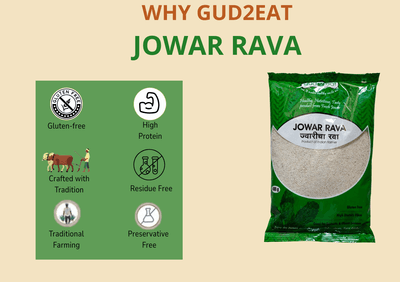 Gud2eat MILLET RAVA'S ( Buy Jowar Rava,Ragi Rava and Get Multigrain Dalia Free)3*400 GM
