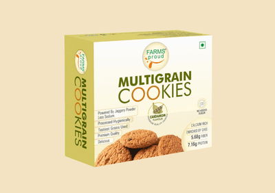 Multigrain Cardamom Cookies | Nutritious, Crispy & Flavorful | No Maida, No Preservatives | Jaggery Goodness | 165g
