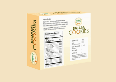 Bajara Vanilla Cookies | Nutritious, Crispy & Flavorful | No Maida, No Preservatives | Jaggery Goodness | 165g