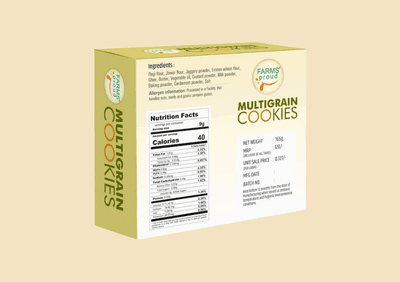 Multigrain Cardamom Cookies | Nutritious, Crispy & Flavorful | No Maida, No Preservatives | Jaggery Goodness | 165g