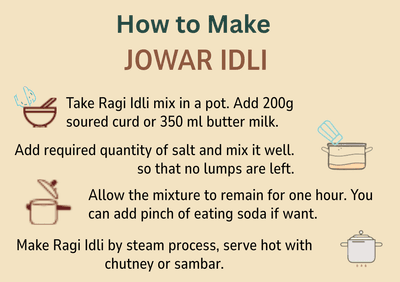 Gud2eat Jowar Idli Mix – Gluten-Free | High Fibre | Natural, Nutritious & Delicious |East to Make I 200g