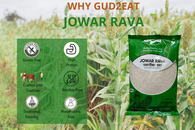 Gud2eat MILLET RAVA'S ( Buy Jowar Rava,Ragi Rava and Get Multigrain Dalia Free)3*400 GM