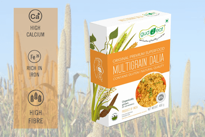 Gud2eat MILLET RAVA'S ( Buy Jowar Rava,Ragi Rava and Get Multigrain Dalia Free)3*400 GM