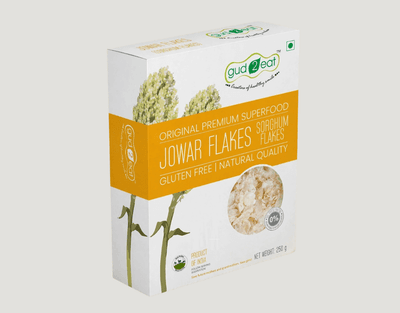 Gud2eat Jowar Flakes | Crunchy & Wholesome | Gluten-Free | Power Breakfast Choice | 250g