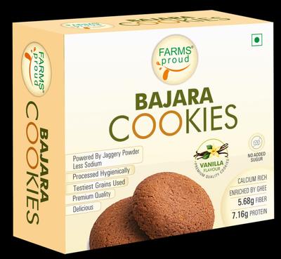 Bajara Vanilla Cookies | Nutritious, Crispy & Flavorful | No Maida, No Preservatives | Jaggery Goodness | 165g