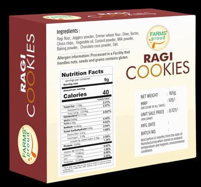 Ragi Chocolate Cookies | Nutritious, Crispy & Flavorful | No Maida, No Preservatives | Jaggery Goodness | 165g