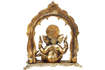 Showpiece Ganeshji darbar big gold