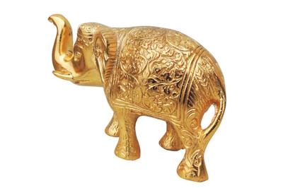 Aluminium Showpiece Elephant Small Statue