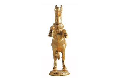 Aluminium Showpiece Horse Standing Gold Statue