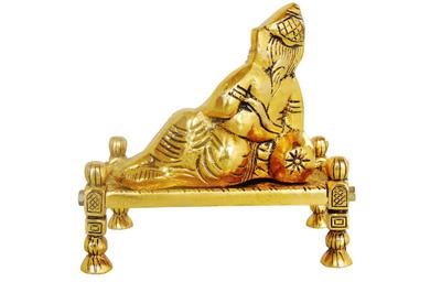 Aluminium Showpiece Bed Ganesh Statue