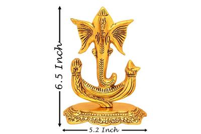 Aluminium Showpiece Trishul Ganesh Ji Statue