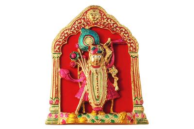 Aluminium Showpiece Wall Hanging Shree Nath Statue