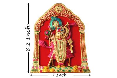 Aluminium Showpiece Wall Hanging Shree Nath Statue