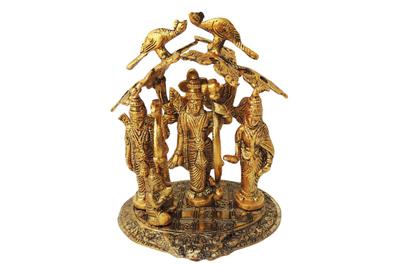 Aluminium Showpiece Ramdarbar Statue With Velvet Box