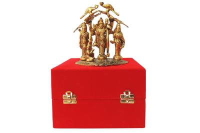 Aluminium Showpiece Ramdarbar Statue With Velvet Box