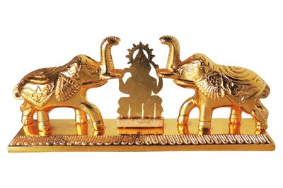 Elegant Elephant Design Sindhur Dibbi with Ganesh Statue