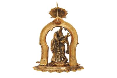 Showpiece Radha Krishna Statue With Umbrella