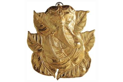 Showpiece Ganesh Patta Gold