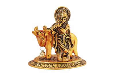 Showpiece Krishna With Cow Statue