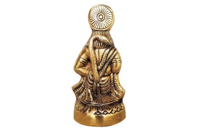 Aluminium Showpiece Hanuman JI Statue With Brass Antique Finish