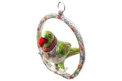 Aluminium Showpiece Parrot Ring Big Statue