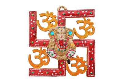 Aluminium Wall Hanging Showpiece Satya With Ganesh