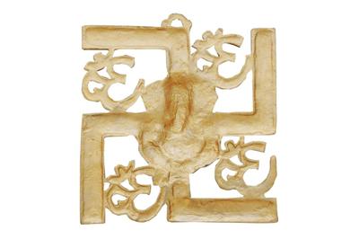 Aluminium Wall Hanging Showpiece Satya With Ganesh