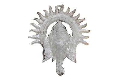 Showpiece Ganesh Circle Wall Hanging Silver