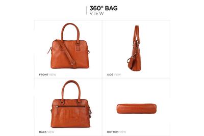 Handbag Croco Light Tan